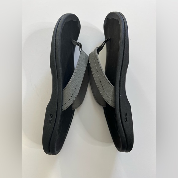 Olukai Ohana W Gray Black Sandals Size 11 - Picture 6 of 8